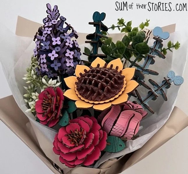 3D Wooden Flower Puzzle Kit Review — Sum of their Stories Craft Blog